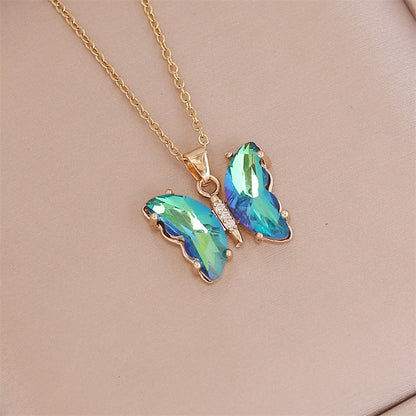 Gradient Butterfly Necklace