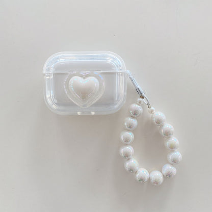 Heart and Pearl Chain AirPods Case