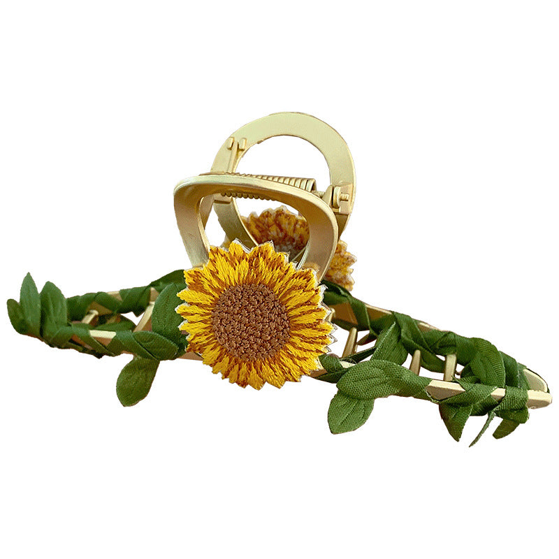 Sunflower Hair Claw Clip