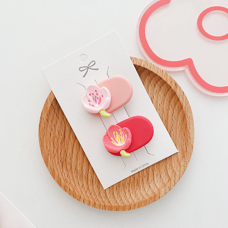 Pink Sakura Peach Hair Clip