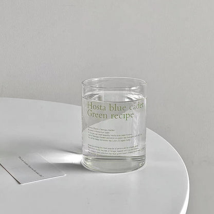 Letter Glass Cup