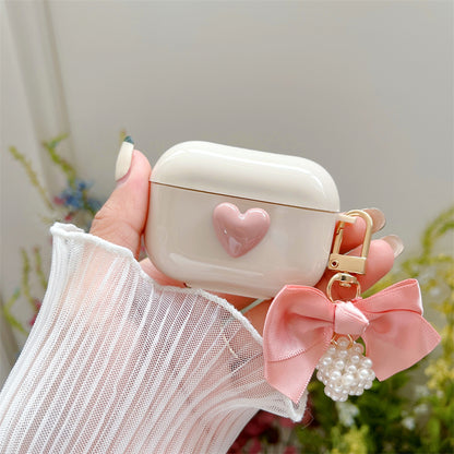 Heart and Bow Chain AirPods Case