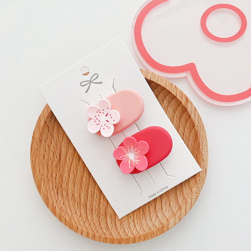 Pink Sakura Peach Hair Clip