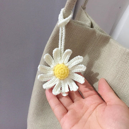 Handmade Crochet Flower Bag Charm