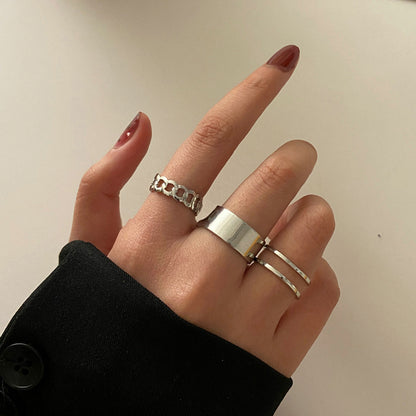 3Pcs Minimal Ring Set