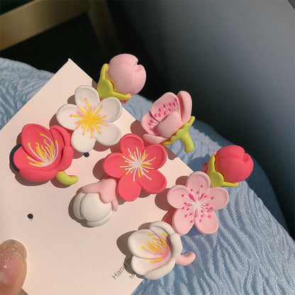 Pink Sakura Peach Hair Clip