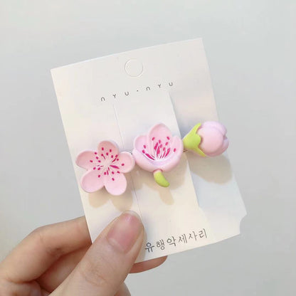 Pink Sakura Peach Hair Clip