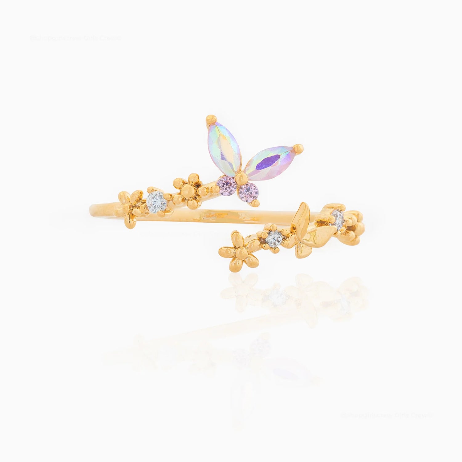 Gradient Butterfly Ring