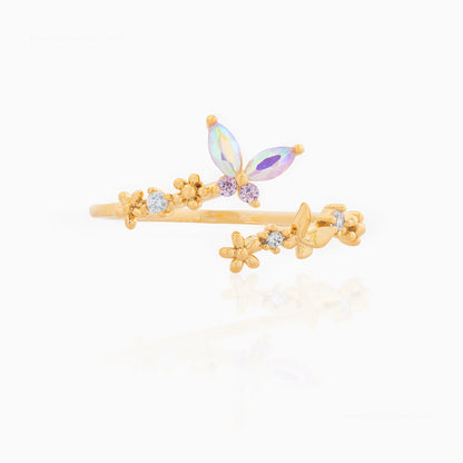 Gradient Butterfly Ring