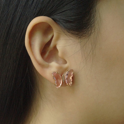 Crystal Butterfly Earstuds