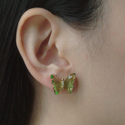 Crystal Butterfly Earstuds