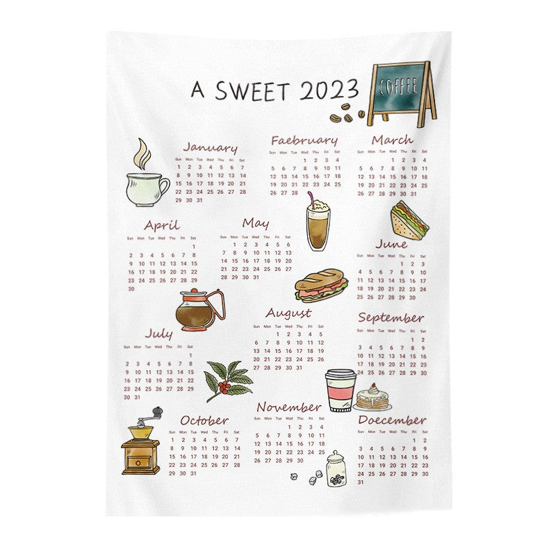 Cloth Tapestry Wall Calendar