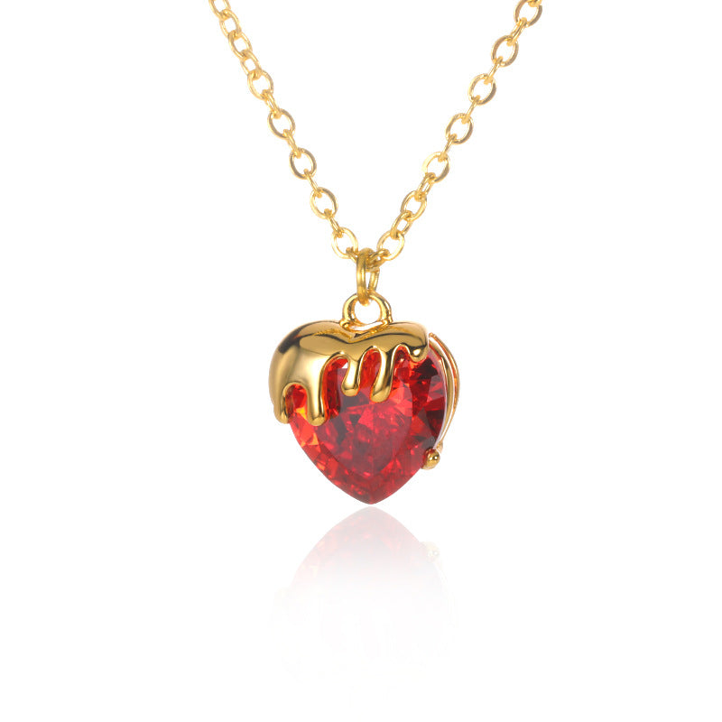 Dripping Heart Necklace