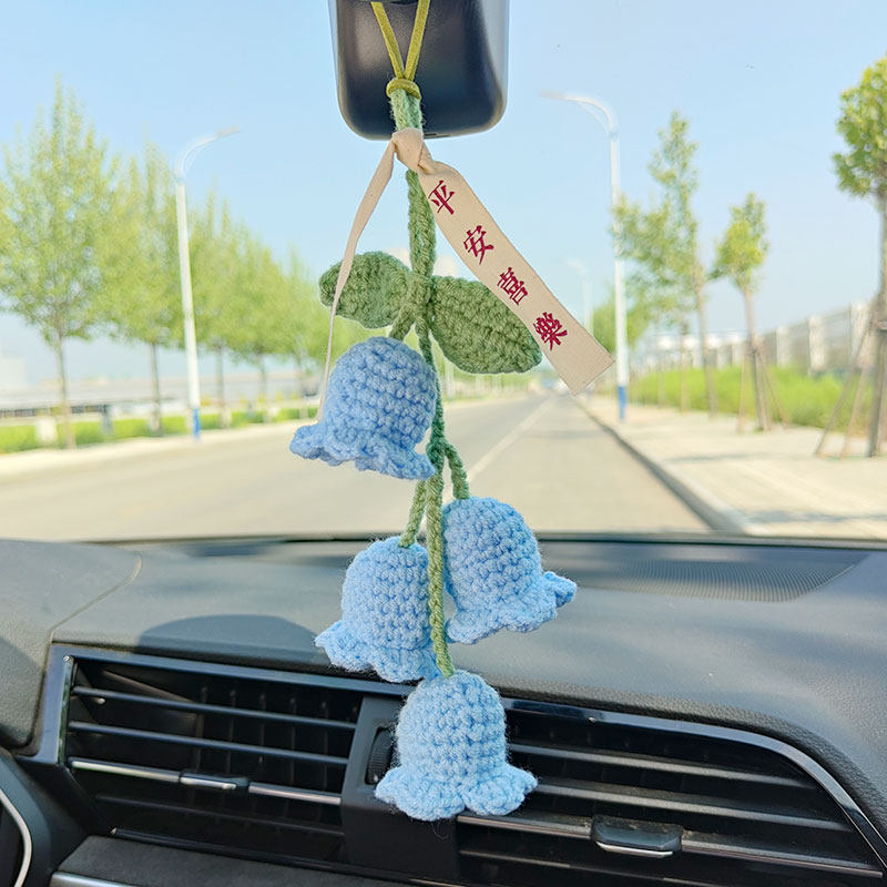 Lily Of The Valley Crochet Car Charm