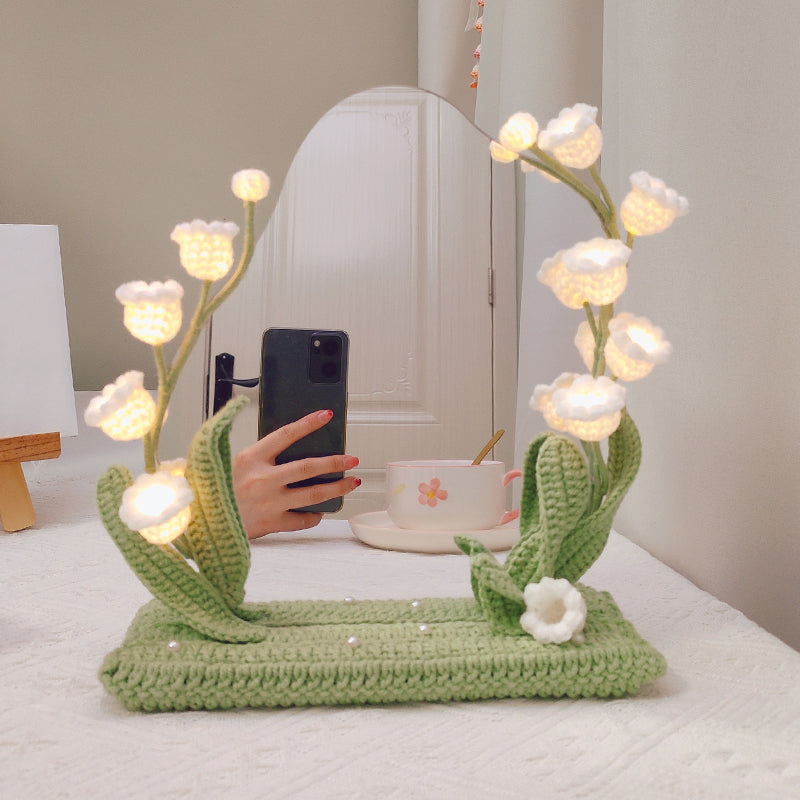 DIY Crochet Flower Table Mirror