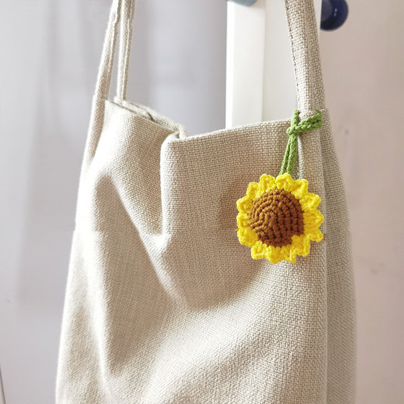 Handmade Crochet Flower Bag Charm