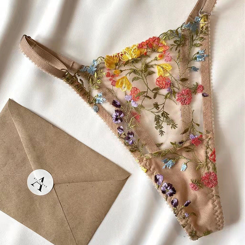 Floral Embroidered Lingerie