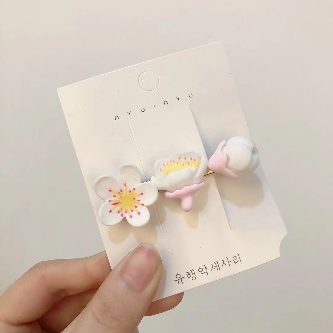 Pink Sakura Peach Hair Clip