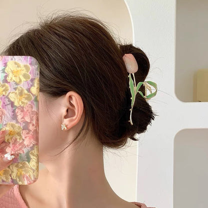 Tulip Flower Hair Clip