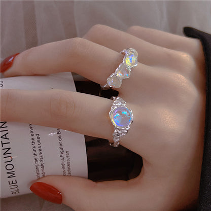 Heart Moonstone Rings