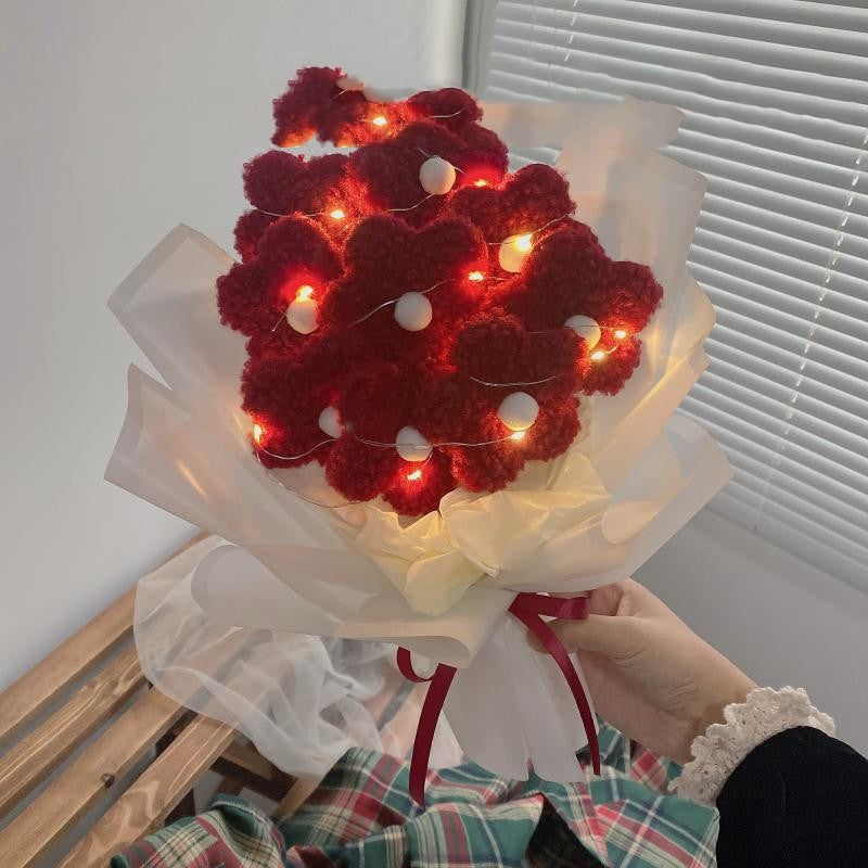 Plush Crochet Roses Bouquet