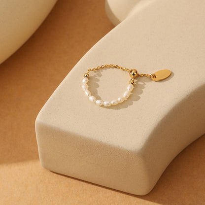 Pearl Chain Ring