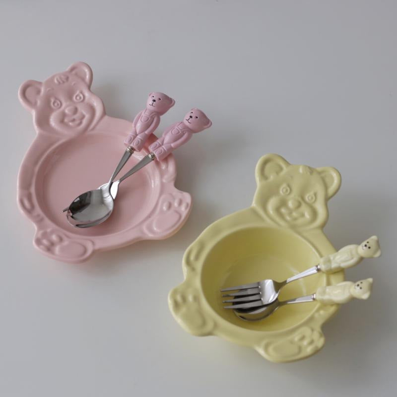 Bear Bowl and Plate Set