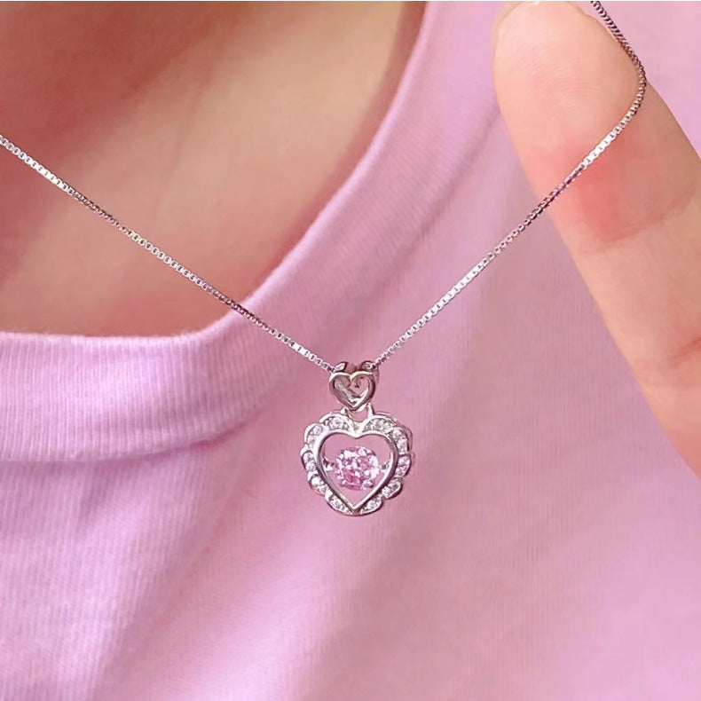 Pink Heart Necklace