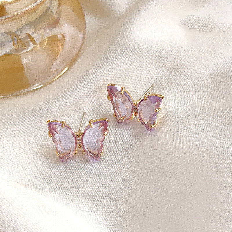 Crystal Butterfly Earstuds