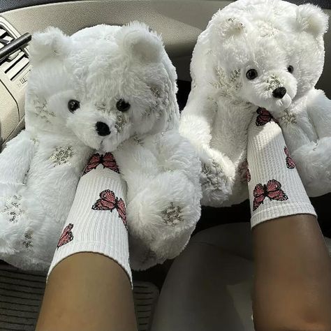 Teddy Bear Fur Slippers