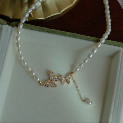 Pearl Butterfly Necklace