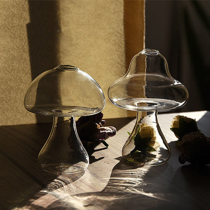 Mushroom Shaped Glass Vase