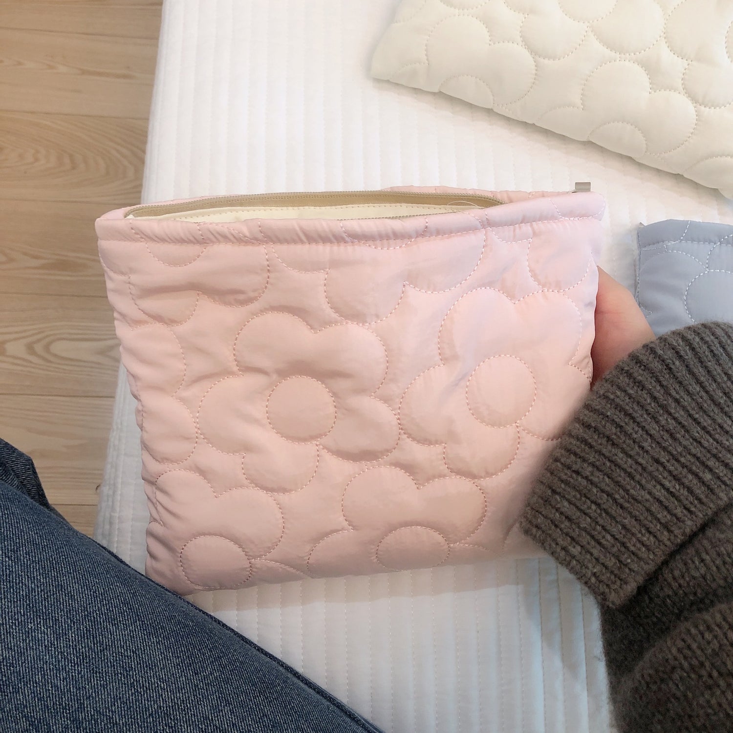 Quilted Makeup Bag