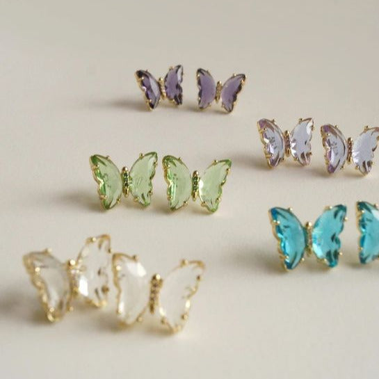 Crystal Butterfly Earstuds