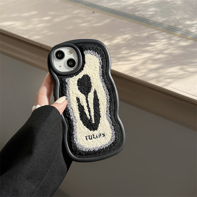 Small Tulip Embroidered Phone Case