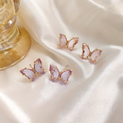 Crystal Butterfly Earstuds