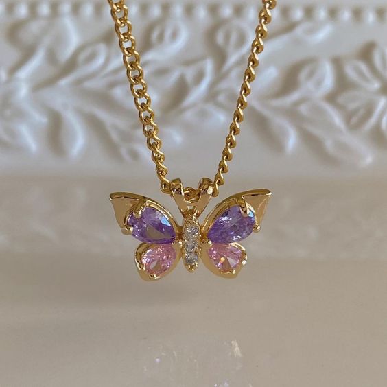 Crystal Butterfly Necklace