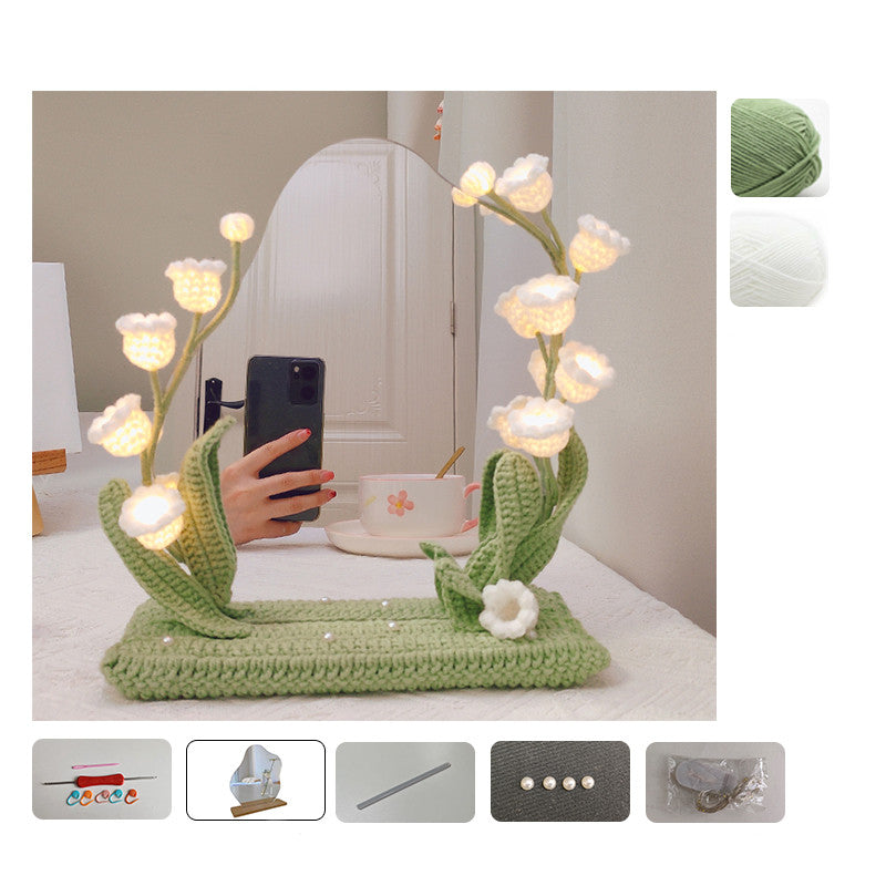 DIY Crochet Flower Table Mirror