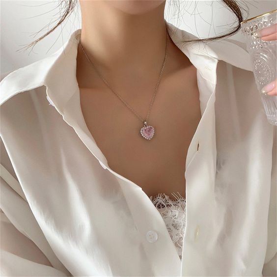 Pink Heart Necklace