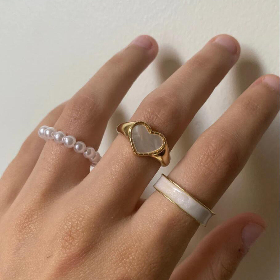 3Pcs Minimal Ring Set