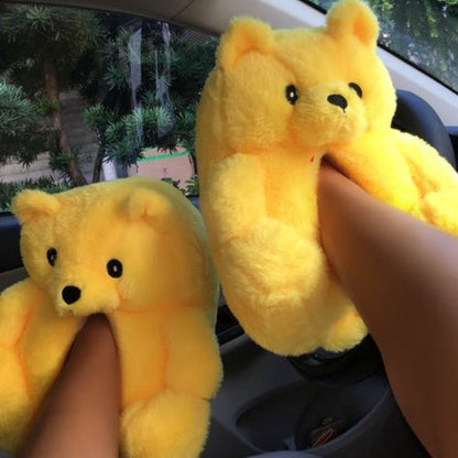 Teddy Bear Fur Slippers