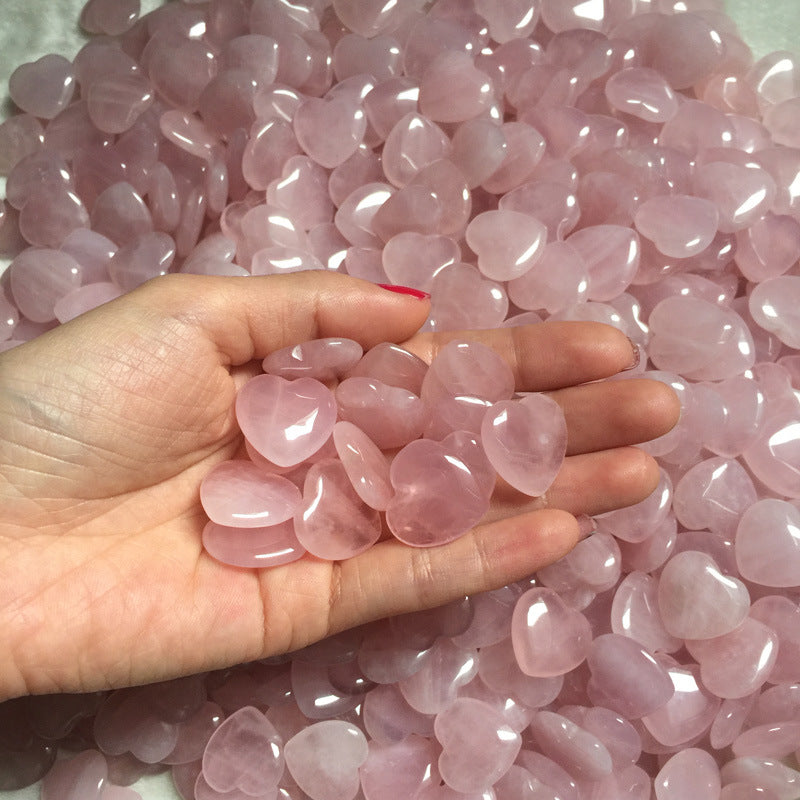 Heart Shaped Rose Quartz Crystals