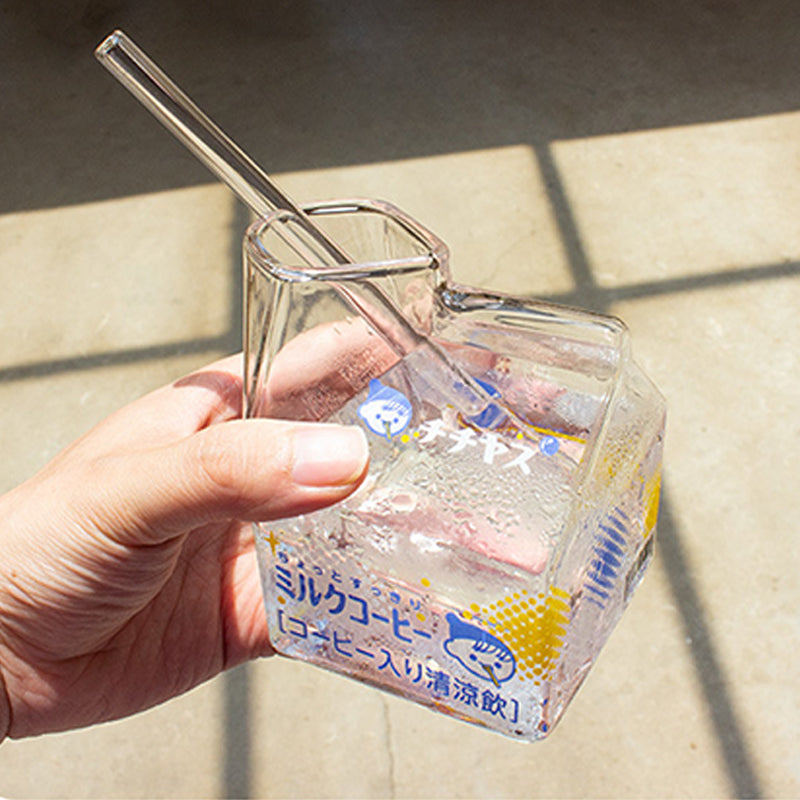 Japenese Glass With Straw