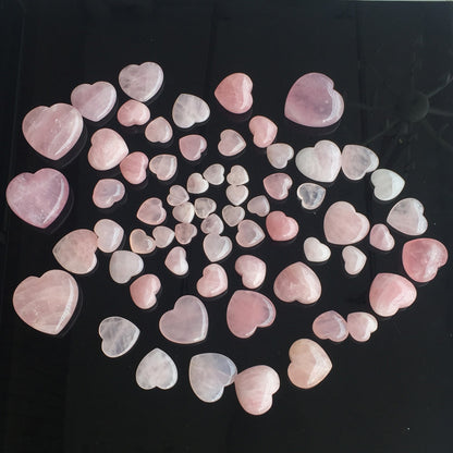 Heart Shaped Rose Quartz Crystals