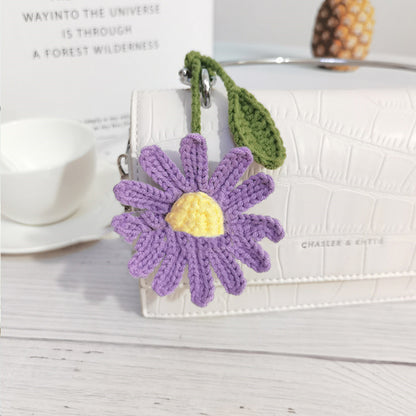 Handmade Crochet Flower Bag Charm