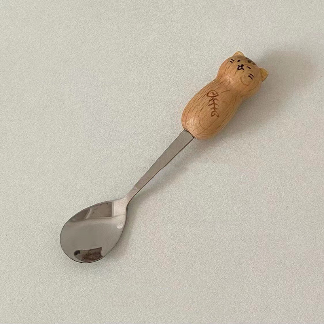 Cat/Bear Wooden Spoon Fork