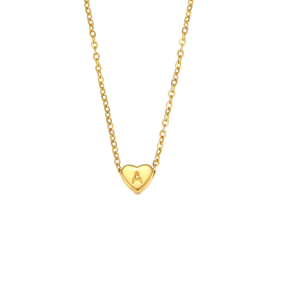 Heart-Shaped Initial Necklace