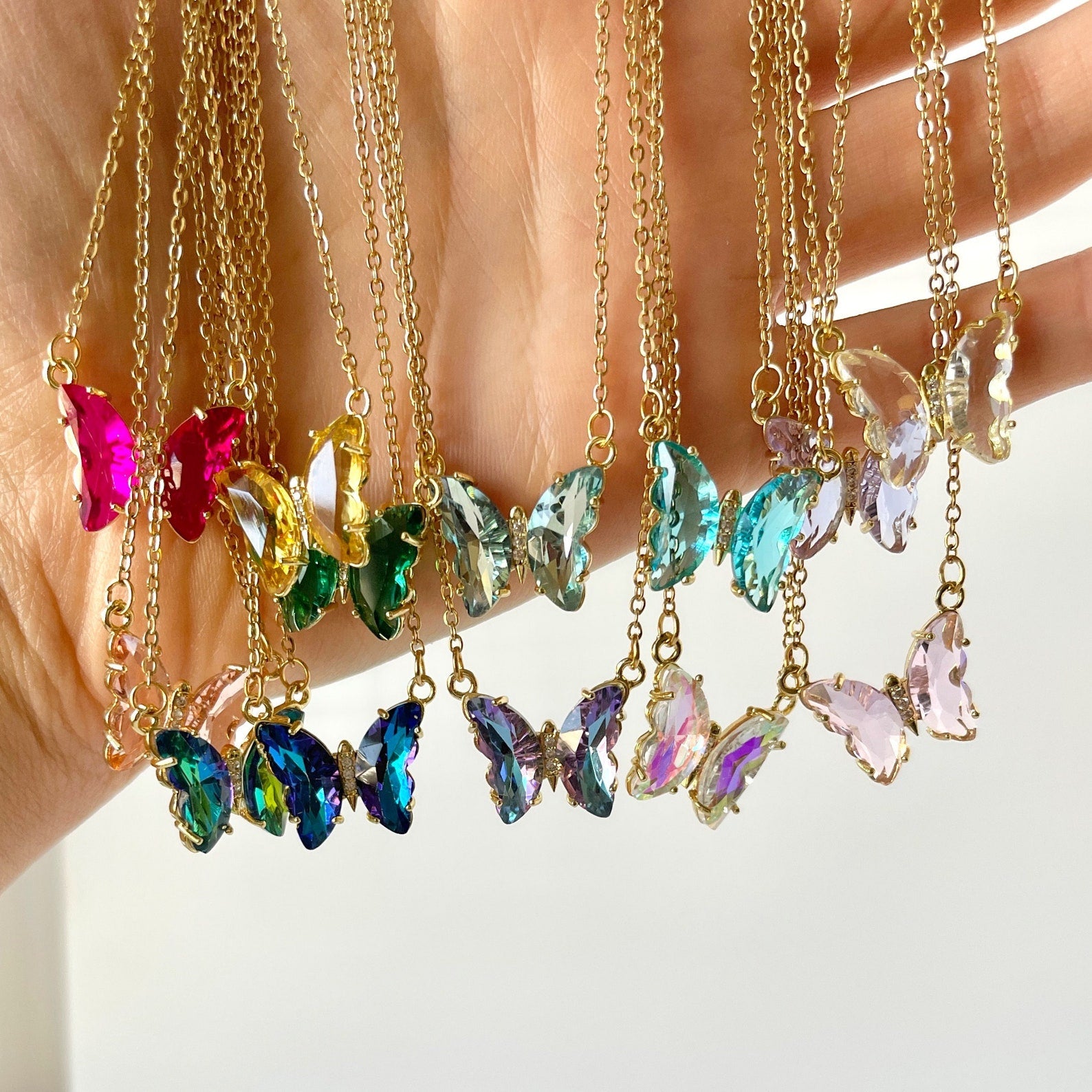 Gradient Butterfly Necklace