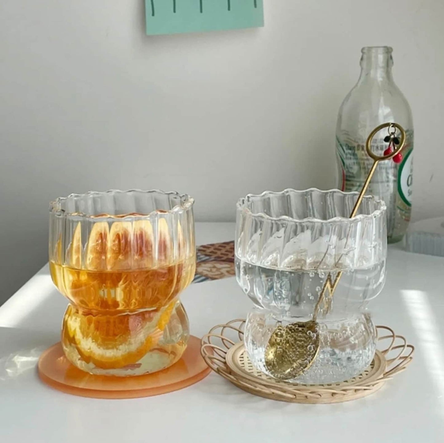 Retro Glass Coffee Cups