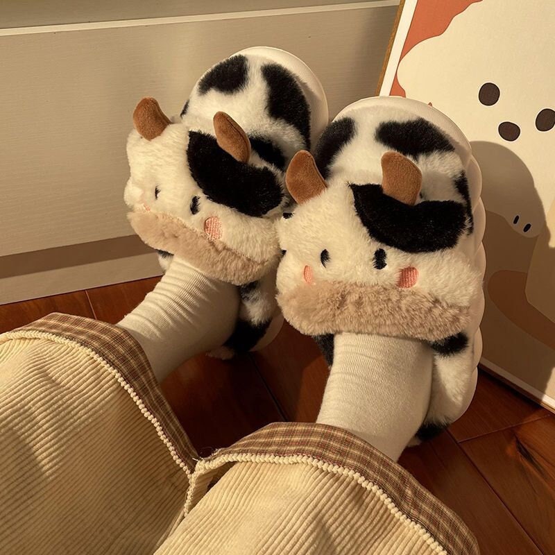 Cow Cotton Slippers